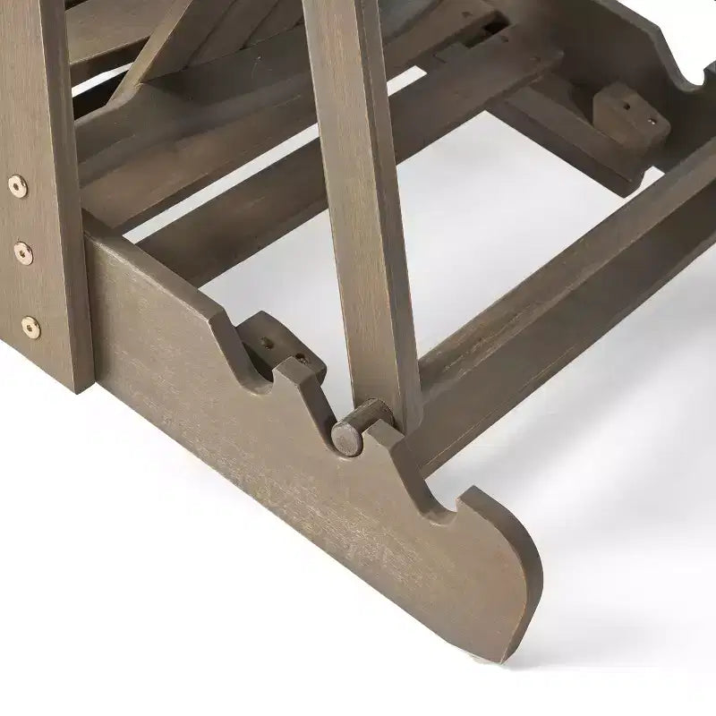 Sedia Adirondack reclinabile da esterno Christopher Knight Home in legno di acacia con poggiapiedi allungabile