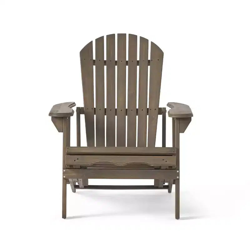 Sedia Adirondack reclinabile da esterno Christopher Knight Home in legno di acacia con poggiapiedi allungabile