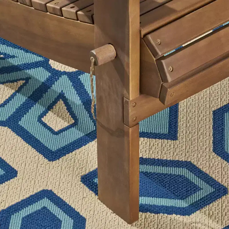 Chaise pliante d'extérieur Adirondack Cara en bois d'acacia GDFStudio