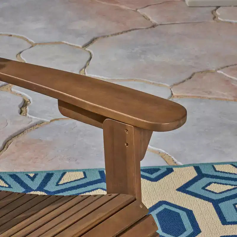 Chaise pliante d'extérieur Adirondack Cara en bois d'acacia GDFStudio