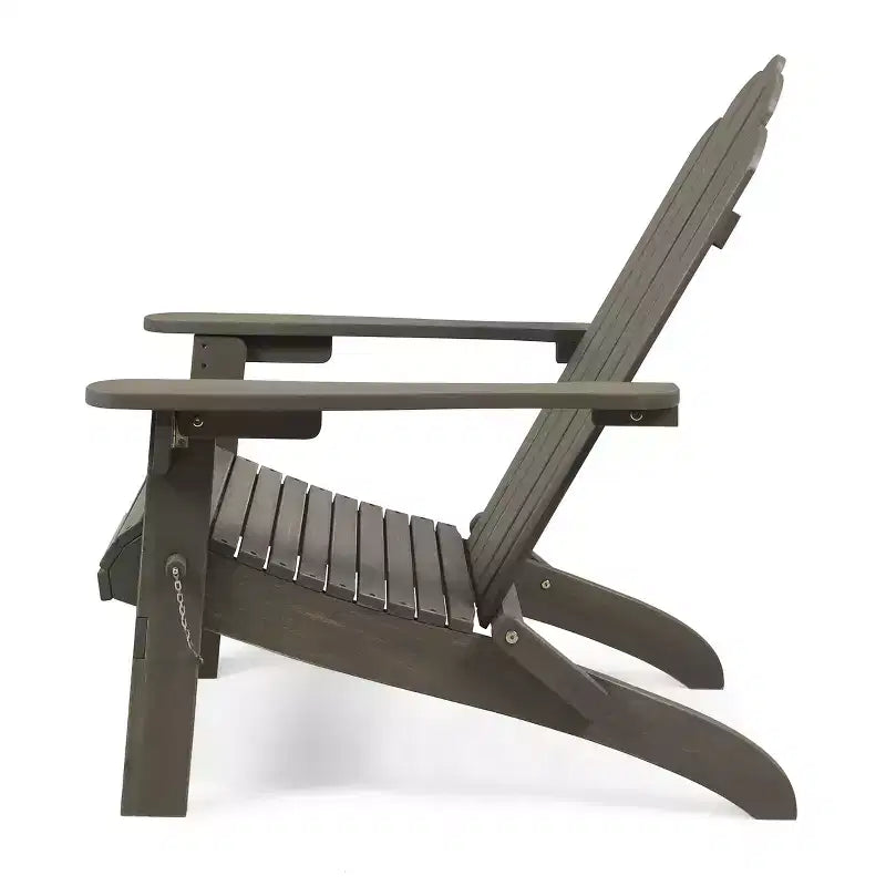 Chaise pliante d'extérieur Adirondack Cara en bois d'acacia GDFStudio