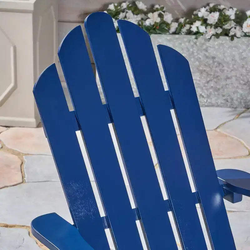 Chaise pliante d'extérieur Adirondack Cara en bois d'acacia GDFStudio