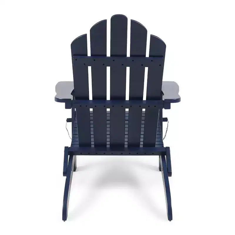 Chaise pliante d'extérieur Adirondack Cara en bois d'acacia GDFStudio