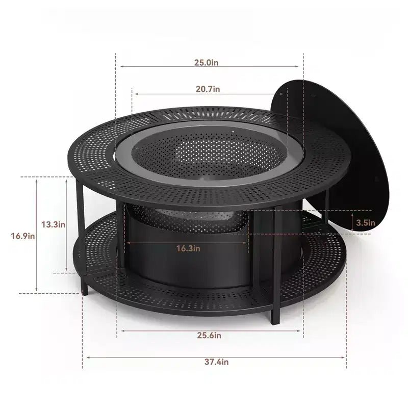 ALAULM Set di Sedie Adirondack, Sedie da Esterno, Sedie con Tavolino da Caffè o Braciere, Ampiamente Utilizzate in Patio, Prato, Giardino, Piscina e Terrazza