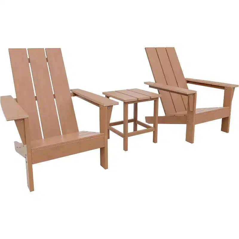 ALAULM Set di Sedie Adirondack, Sedie da Esterno, Sedie con Tavolino da Caffè o Braciere, Ampiamente Utilizzate in Patio, Prato, Giardino, Piscina e Terrazza