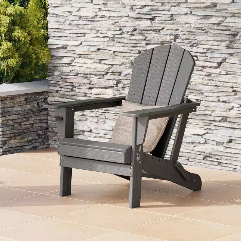 WestinTrends Nantucket - Sedia Adirondack da esterno in resina HDPE con portabicchieri e portacellulare