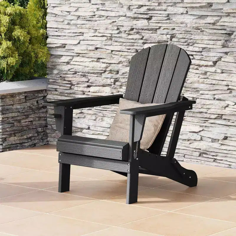 WestinTrends Nantucket - Sedia Adirondack da esterno in resina HDPE con portabicchieri e portacellulare