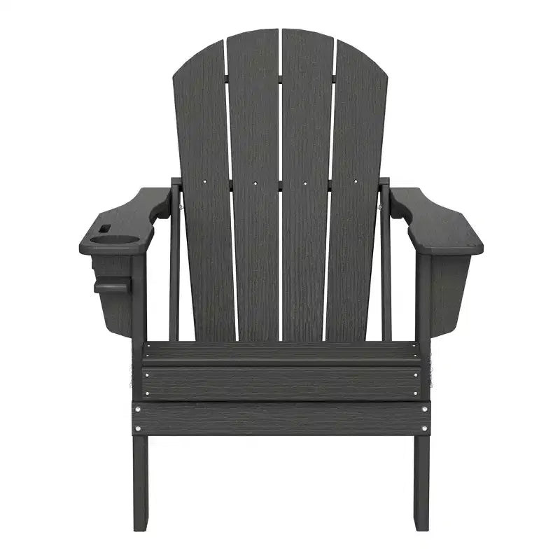 WestinTrends Nantucket - Sedia Adirondack da esterno in resina HDPE con portabicchieri e portacellulare