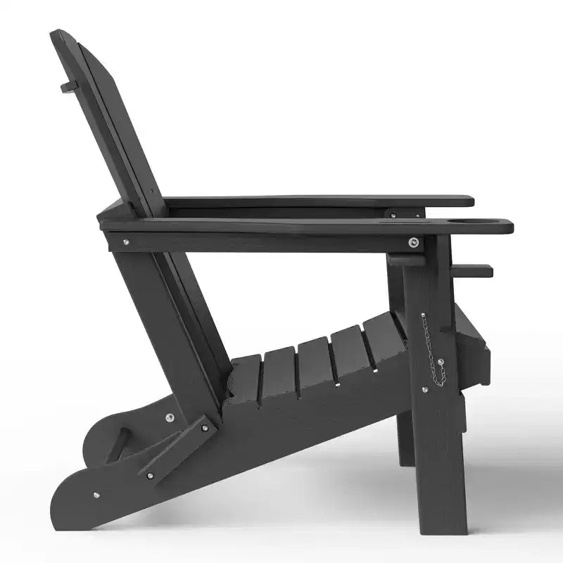 WestinTrends Nantucket - Sedia Adirondack da esterno in resina HDPE con portabicchieri e portacellulare