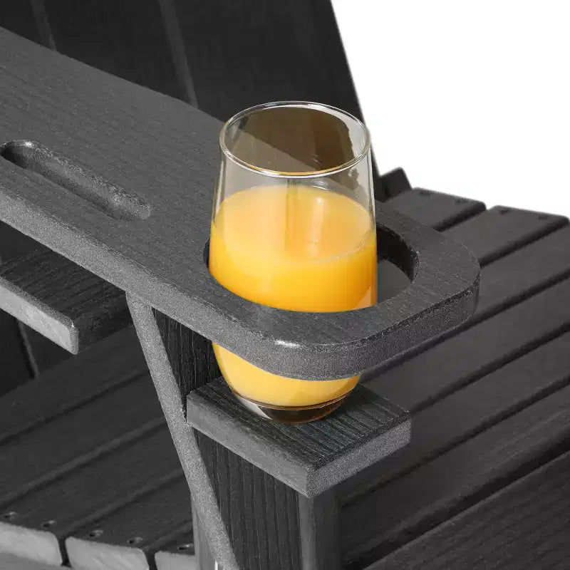 WestinTrends Nantucket - Sedia Adirondack da esterno in resina HDPE con portabicchieri e portacellulare