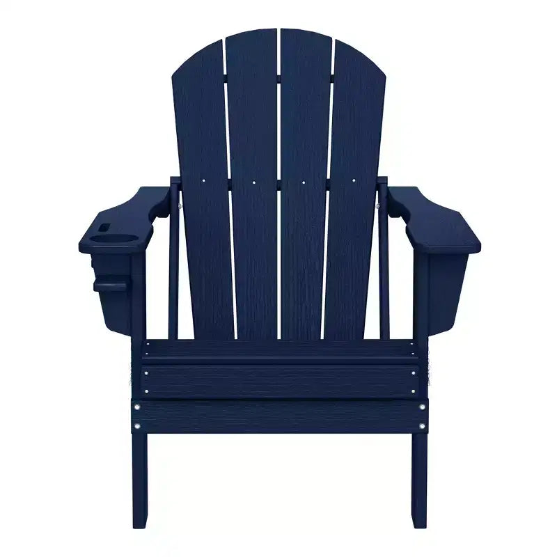 WestinTrends Nantucket - Sedia Adirondack da esterno in resina HDPE con portabicchieri e portacellulare