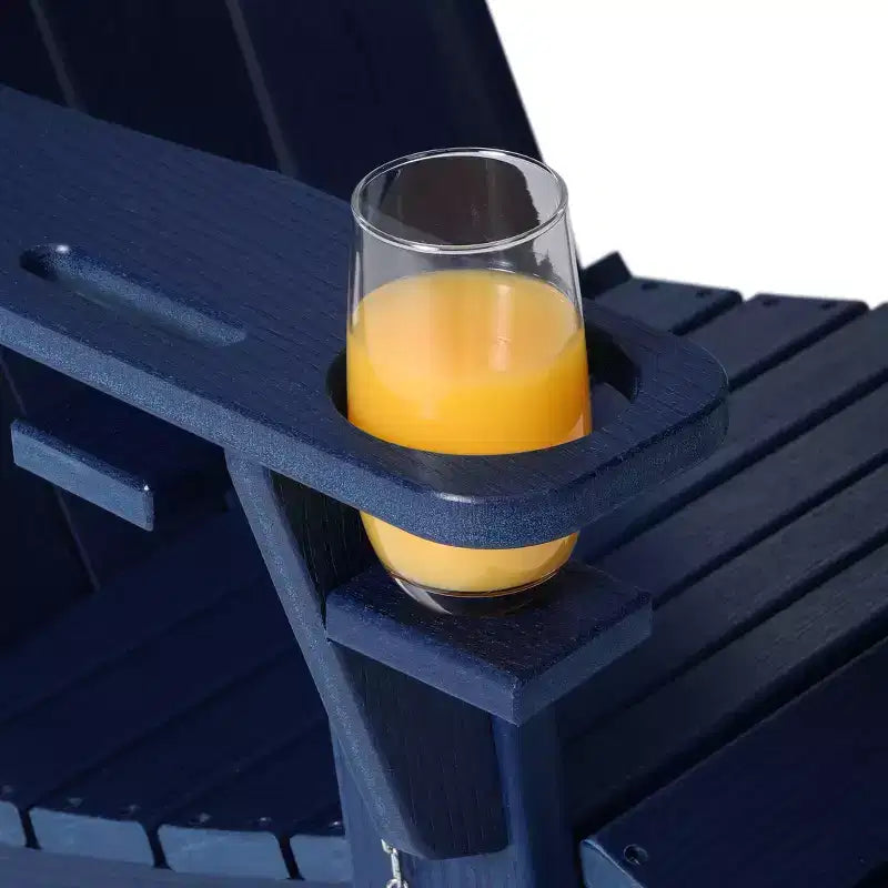 WestinTrends Nantucket - Sedia Adirondack da esterno in resina HDPE con portabicchieri e portacellulare