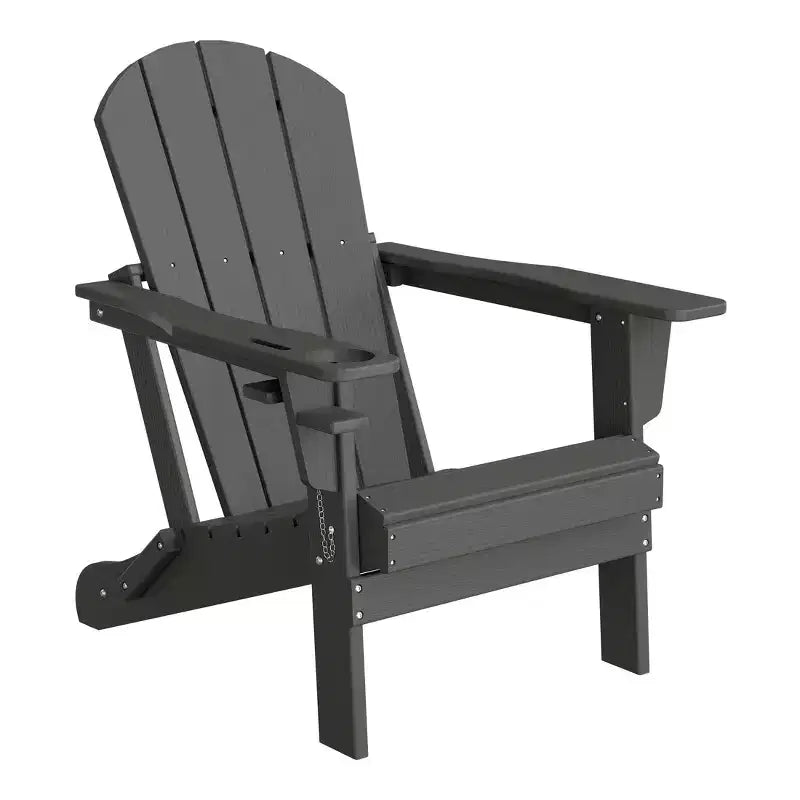 WestinTrends Nantucket - Sedia Adirondack da esterno in resina HDPE con portabicchieri e portacellulare