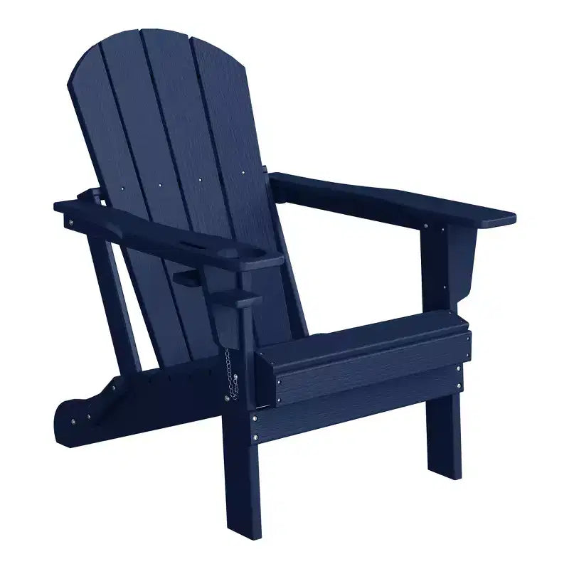 WestinTrends Nantucket - Sedia Adirondack da esterno in resina HDPE con portabicchieri e portacellulare