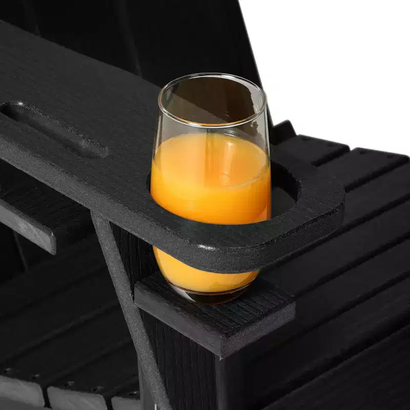 WestinTrends Nantucket Sedie Pieghevoli Adirondack da Esterno in Resina HDPE con Portabicchieri e Portacellulare (Set da Quattro)