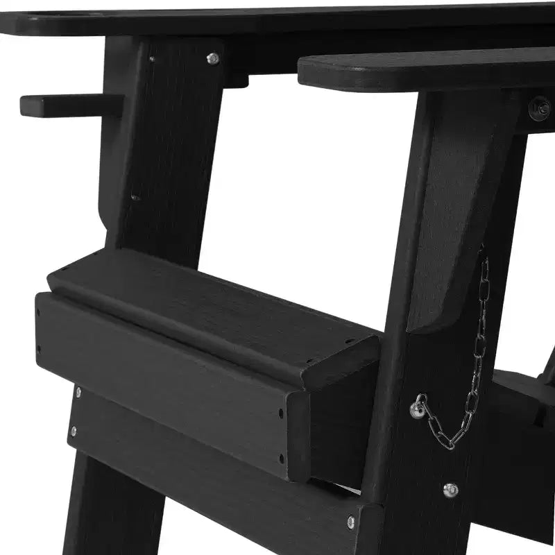 WestinTrends Nantucket Sedie Pieghevoli Adirondack da Esterno in Resina HDPE con Portabicchieri e Portacellulare (Set da Quattro)