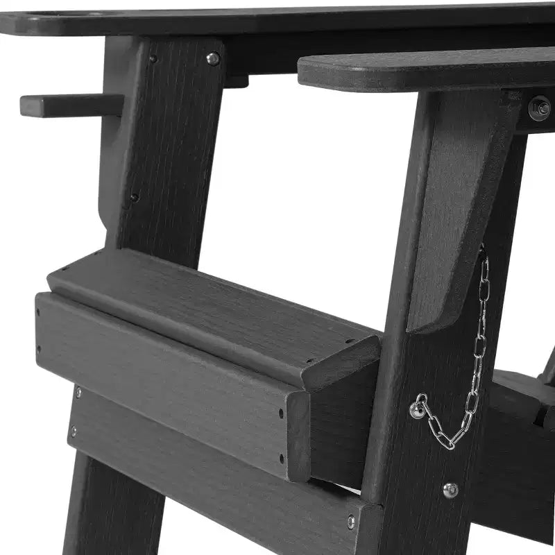 WestinTrends Nantucket Sedie Pieghevoli Adirondack da Esterno in Resina HDPE con Portabicchieri e Portacellulare (Set da Quattro)
