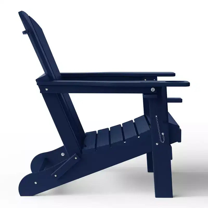 WestinTrends Nantucket Sedie Pieghevoli Adirondack da Esterno in Resina HDPE con Portabicchieri e Portacellulare (Set da Quattro)