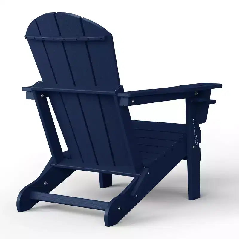 WestinTrends Nantucket Sedie Pieghevoli Adirondack da Esterno in Resina HDPE con Portabicchieri e Portacellulare (Set da Quattro)