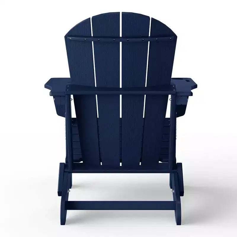 WestinTrends Nantucket Sedie Pieghevoli Adirondack da Esterno in Resina HDPE con Portabicchieri e Portacellulare (Set da Quattro)