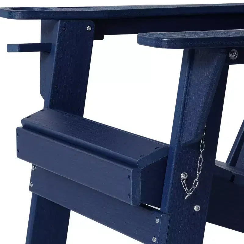 WestinTrends Nantucket Sedie Pieghevoli Adirondack da Esterno in Resina HDPE con Portabicchieri e Portacellulare (Set da Quattro)
