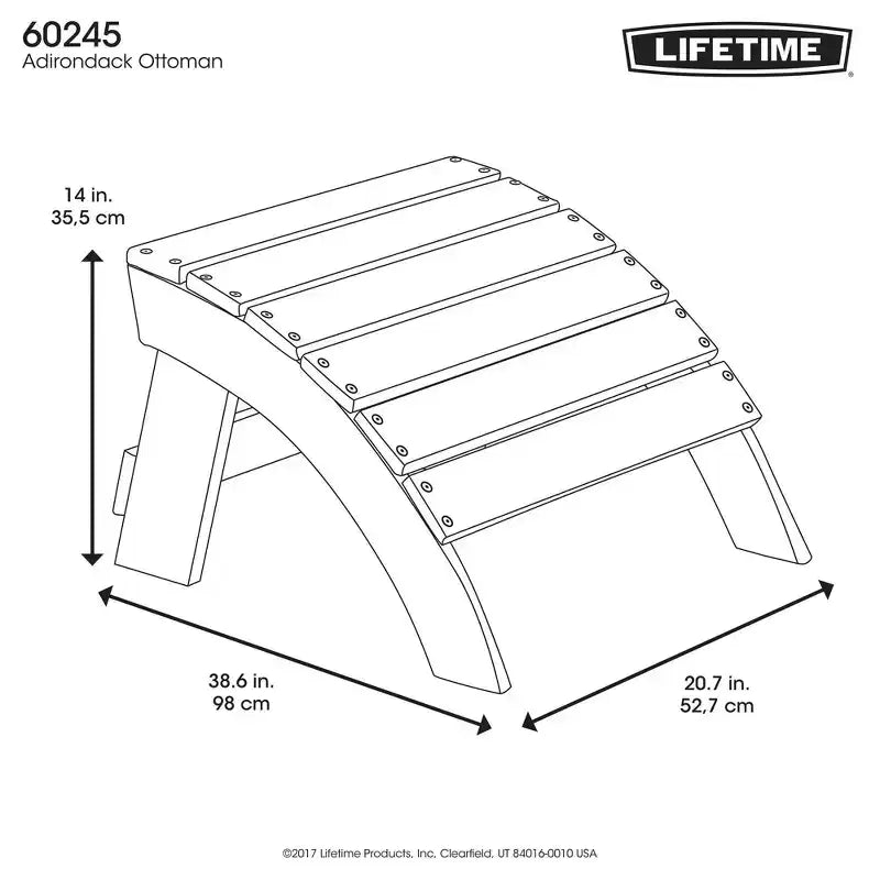 Poggiapiedi Adirondack Lifetime, Marrone (60245)
