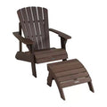 Lifetime Adirondack Chair and Ottoman Set, Rustic Brown (60294)