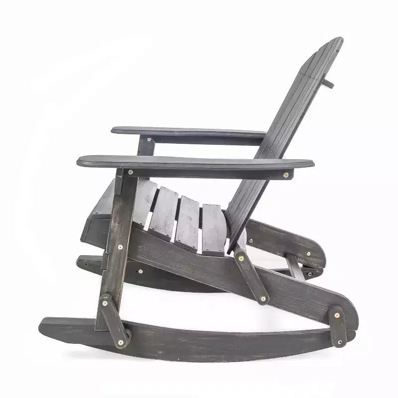 Christopher Knight Home Hermes Set da 5 Pezzi con Poltrona a Dondolo Adirondack e Braciere in Legno di Acacia per Esterni