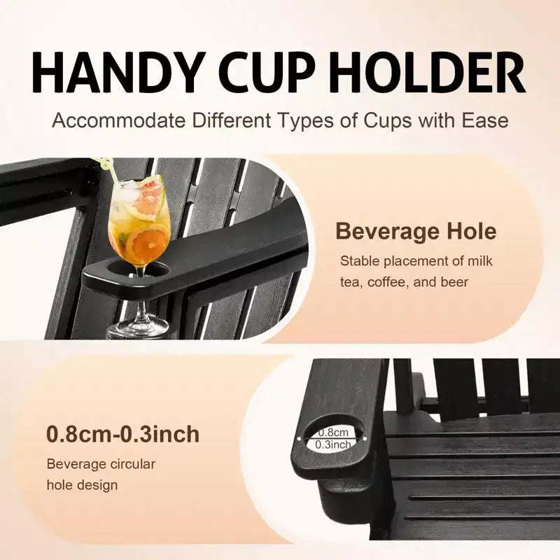Chaises Adirondack - HDPE résistant aux intempéries