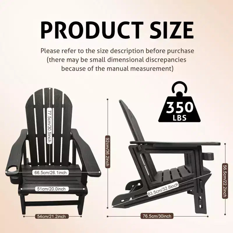 Chaises Adirondack - HDPE résistant aux intempéries