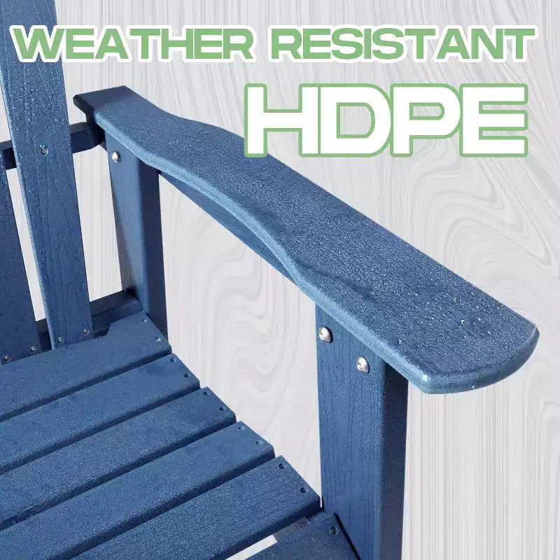 Sedia Adirondack Pieghevole - HDPE Sovradimensionata, Resistente alle Intemperie, Sedia da Esterno per Focolare, Adatta per Patio, Veranda, Terrazza, Giardino