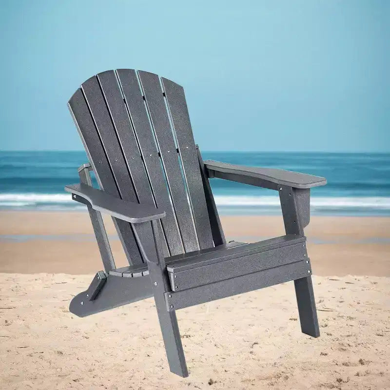 Sedia Adirondack Pieghevole - HDPE Sovradimensionata, Resistente alle Intemperie, Sedia da Esterno per Focolare, Adatta per Patio, Veranda, Terrazza, Giardino
