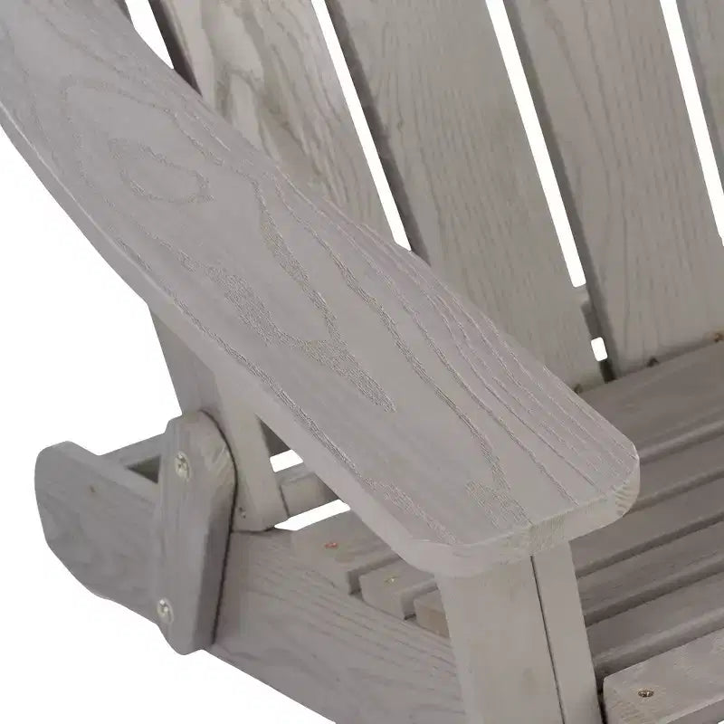 Sedia Adirondack Whisen oversize in legno con schienale pre-assemblato