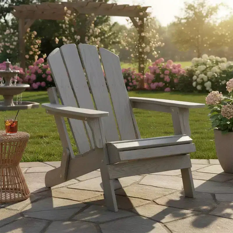 Sedia Adirondack Whisen oversize in legno con schienale pre-assemblato