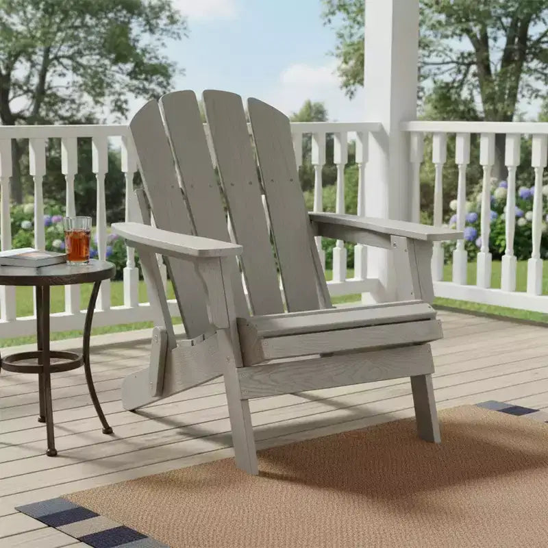 Sedia Adirondack Whisen oversize in legno con schienale pre-assemblato