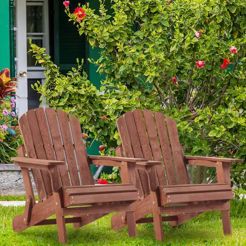 Sedia Adirondack Whisen oversize in legno con schienale pre-assemblato
