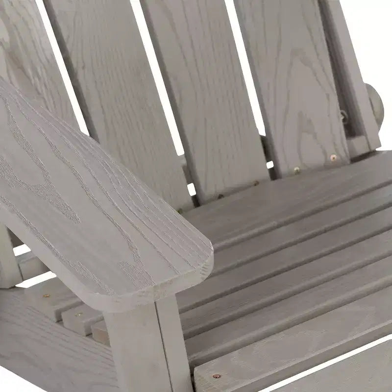 Sedia Adirondack Whisen oversize in legno con schienale pre-assemblato