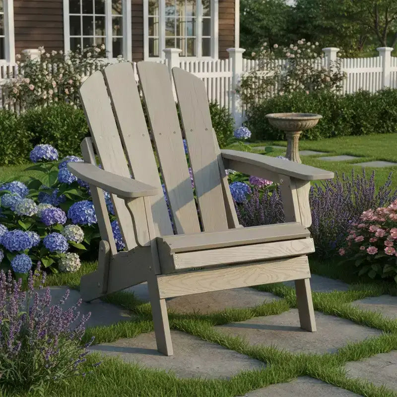 Sedia Adirondack Whisen oversize in legno con schienale pre-assemblato