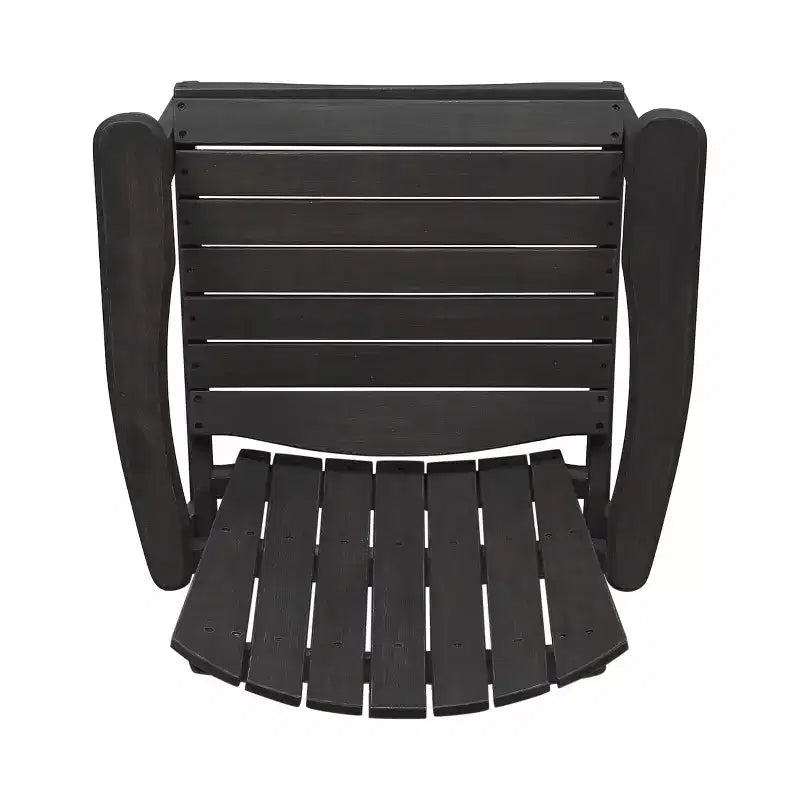 Sedia pieghevole Adirondack da patio Okak Oversized, set da 2, sedia da pranzo e sedia accentata in acacia premium per giardino e cortile, sedia a sdraio da esterno