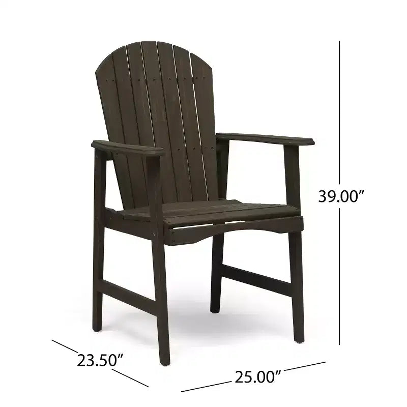 Sedia pieghevole Adirondack da patio Okak Oversized, set da 2, sedia da pranzo e sedia accentata in acacia premium per giardino e cortile, sedia a sdraio da esterno