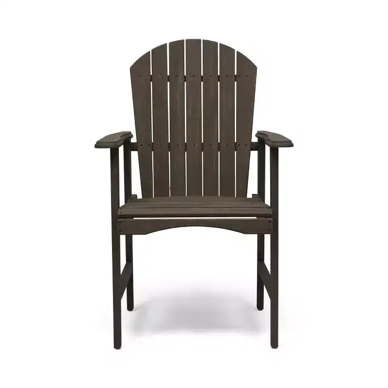 Sedia pieghevole Adirondack da patio Okak Oversized, set da 2, sedia da pranzo e sedia accentata in acacia premium per giardino e cortile, sedia a sdraio da esterno