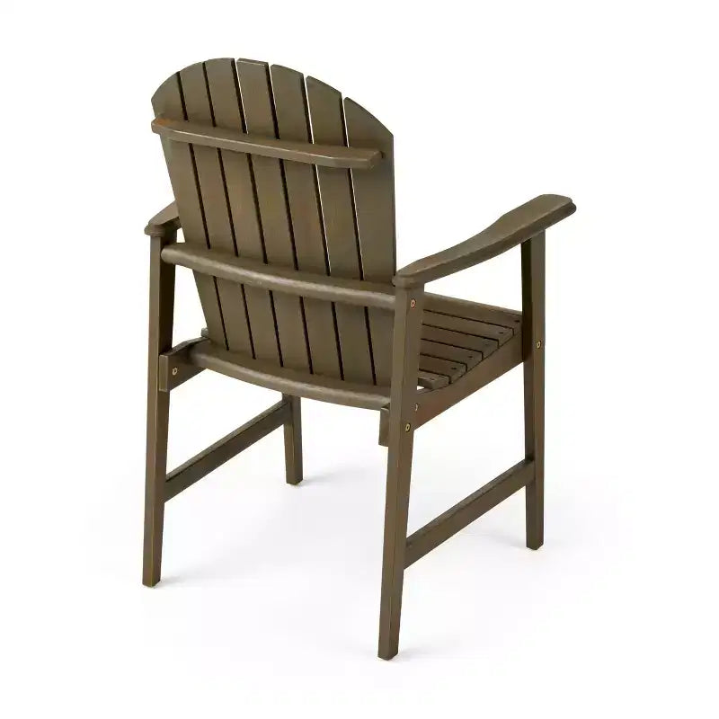 Sedia pieghevole Adirondack da patio Okak Oversized, set da 2, sedia da pranzo e sedia accentata in acacia premium per giardino e cortile, sedia a sdraio da esterno