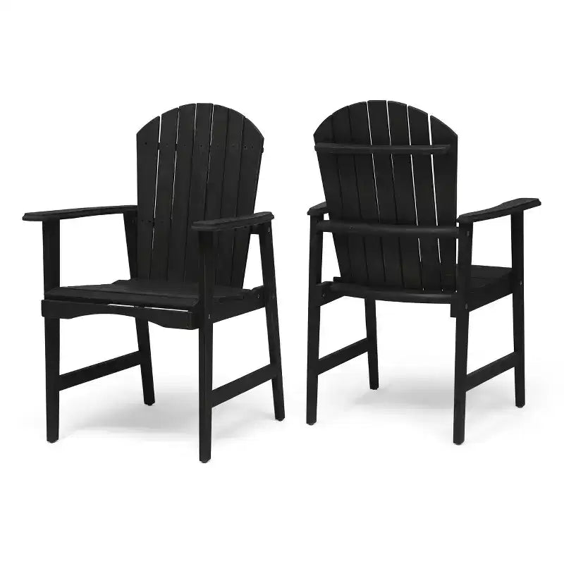 Sedia pieghevole Adirondack da patio Okak Oversized, set da 2, sedia da pranzo e sedia accentata in acacia premium per giardino e cortile, sedia a sdraio da esterno