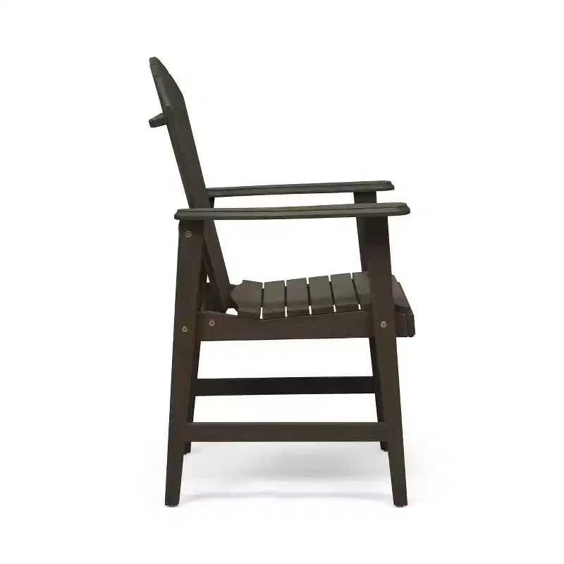 Sedia pieghevole Adirondack da patio Okak Oversized, set da 2, sedia da pranzo e sedia accentata in acacia premium per giardino e cortile, sedia a sdraio da esterno