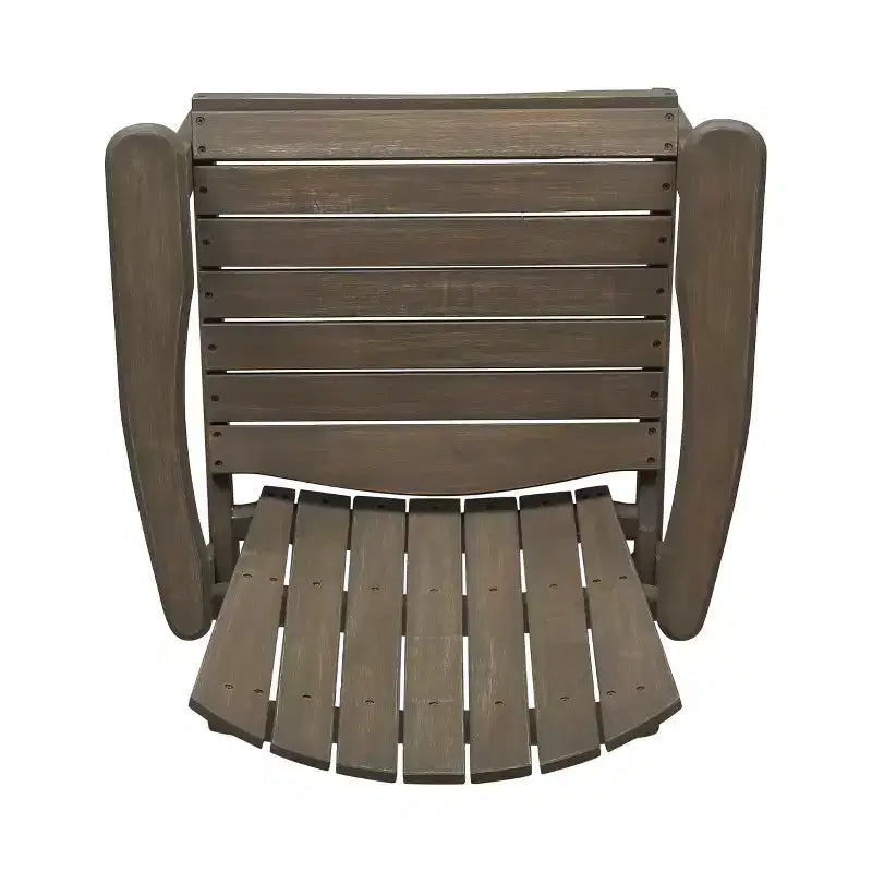 Sedia pieghevole Adirondack da patio Okak Oversized, set da 2, sedia da pranzo e sedia accentata in acacia premium per giardino e cortile, sedia a sdraio da esterno