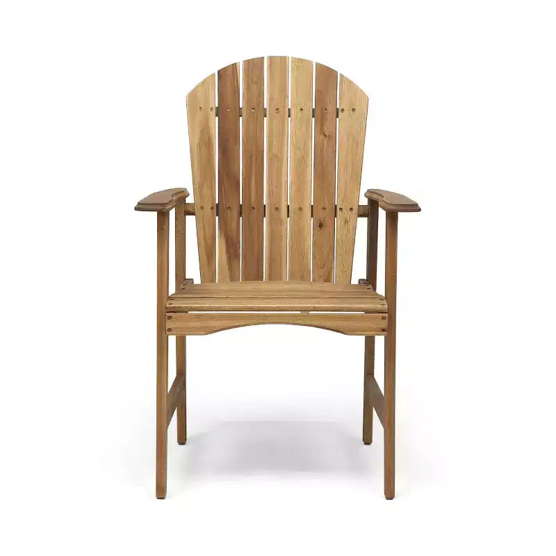 Sedia pieghevole Adirondack da patio Okak Oversized, set da 2, sedia da pranzo e sedia accentata in acacia premium per giardino e cortile, sedia a sdraio da esterno