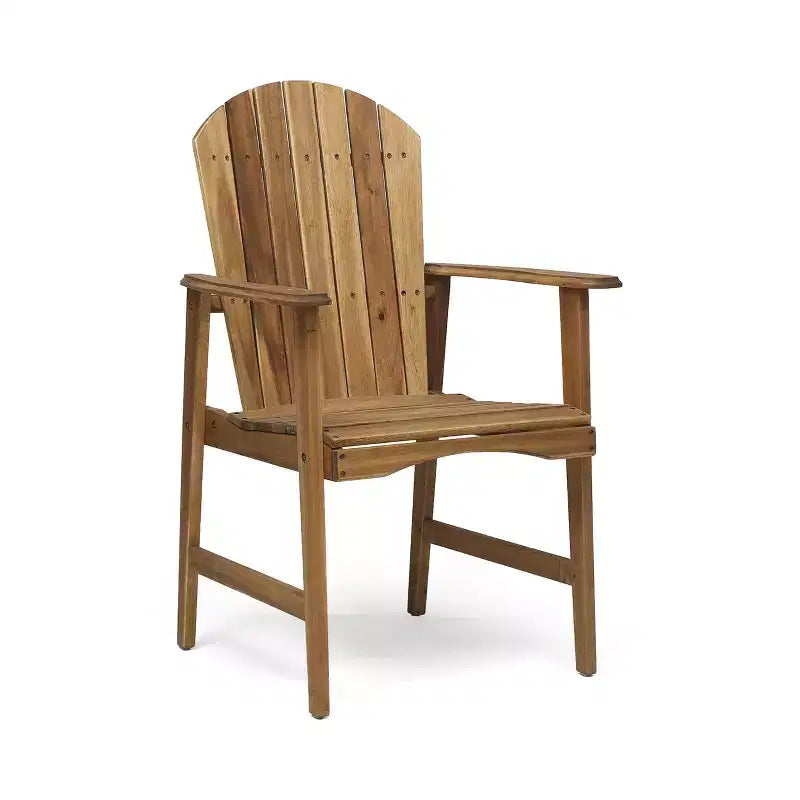 Sedia pieghevole Adirondack da patio Okak Oversized, set da 2, sedia da pranzo e sedia accentata in acacia premium per giardino e cortile, sedia a sdraio da esterno