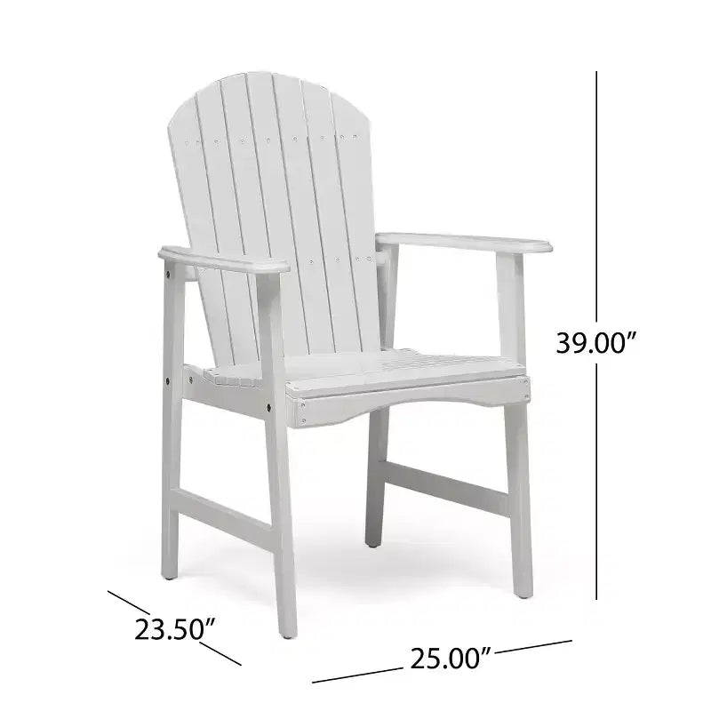 Sedia pieghevole Adirondack da patio Okak Oversized, set da 2, sedia da pranzo e sedia accentata in acacia premium per giardino e cortile, sedia a sdraio da esterno