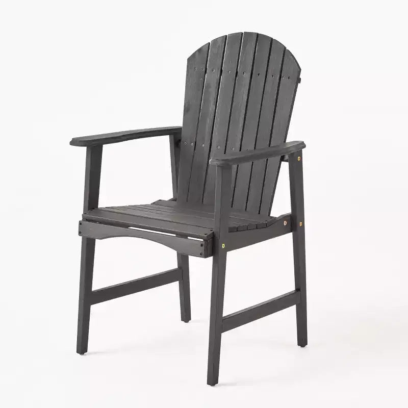Sedia pieghevole Adirondack da patio Okak Oversized, set da 2, sedia da pranzo e sedia accentata in acacia premium per giardino e cortile, sedia a sdraio da esterno
