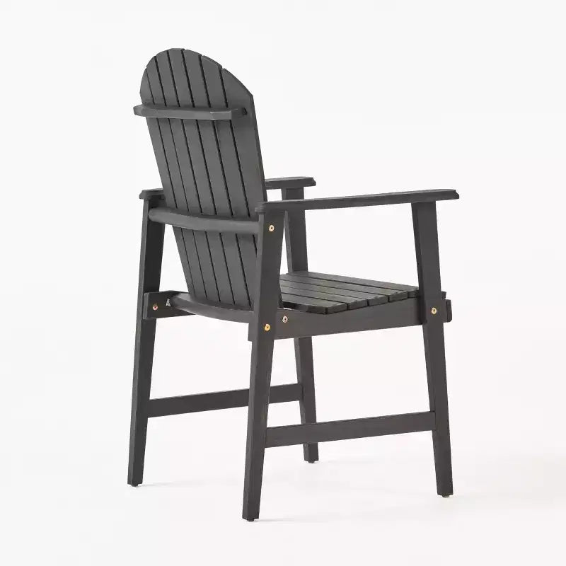 Sedia pieghevole Adirondack da patio Okak Oversized, set da 2, sedia da pranzo e sedia accentata in acacia premium per giardino e cortile, sedia a sdraio da esterno
